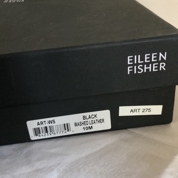 Size 10M EILEEN FISHER Washed Leather Sandals - Picture 6 of 6